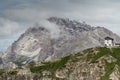 Alpine Hut `Auronzo` of the Dolomites, European Alps, Italy Royalty Free Stock Photo